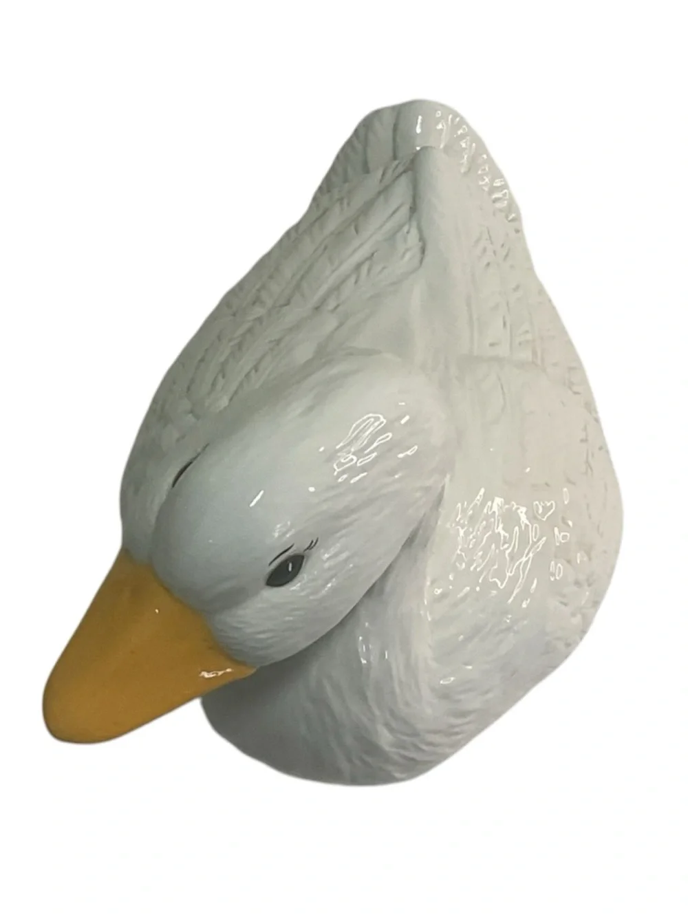 Vintage Scioto 1987 Ceramic White Goose Figurine Farmhouse Country Decor